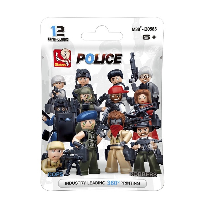 Конструктор фигурки «Полиция и грабители», 1 шт., МИКС Конструктор фигурки «Полиция и грабители», 1 шт., МИКС