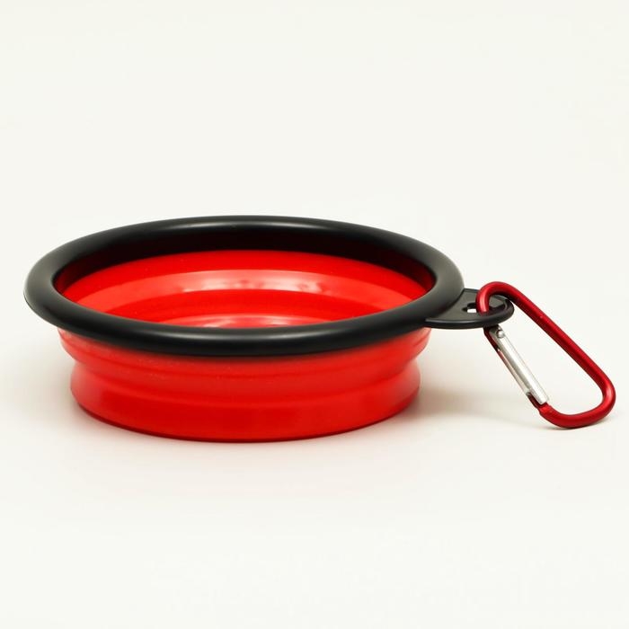 Миска силиконовая, складная, 250 мл, 11 см, красная Миска силиконовая, складная, 250 мл, 11 см, красная