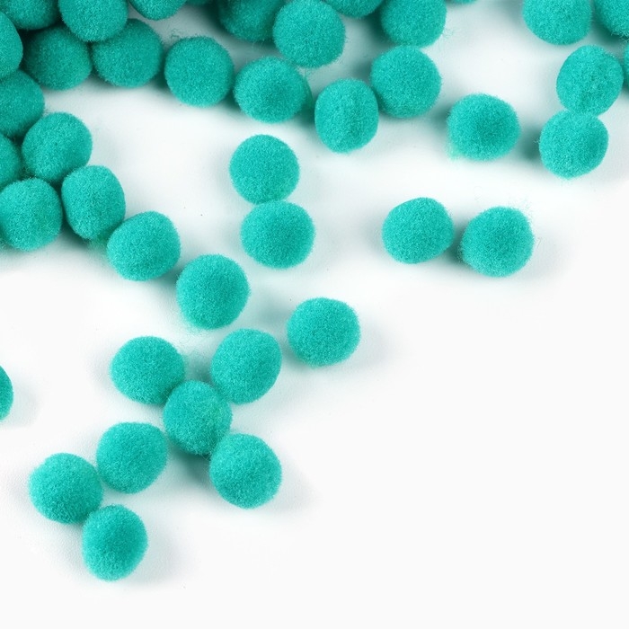 Набор текстильных деталей для декора. Помпоны для творчества &laquo;Зелёные&raquo;, 55 гр