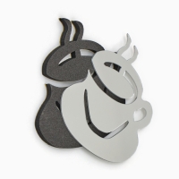 Часы настенные интерьерные большие для кухни, 3d "Время кофе", наклейка, d-120 см Часы настенные интерьерные большие для кухни, 3d "Время кофе", наклейка, d-120 см