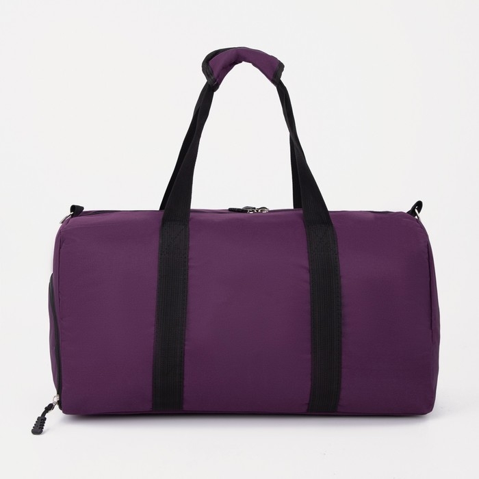Сумка спортивная женская на молнии, отдел для обуви, наружный карман, средний размер, цвет фиолетовый Сумка спортивная женская на молнии, отдел для обуви, наружный карман, средний размер, цвет фиолетовый