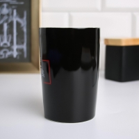 Кружка керамическая &laquo;Отец пример во всем&raquo;, 400 мл, с ложкой и крышкой, цвет белый