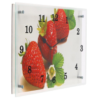Часы-картина настенные, интерьерные "Клубника", бесшумные, 30 х 40 см Часы-картина настенные, интерьерные "Клубника", бесшумные, 30 х 40 см
