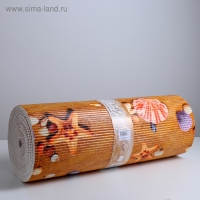 Коврик для ванной комнаты &laquo;Звёздочки, ракушки&raquo;, ширина 80 см, рулон 15 м