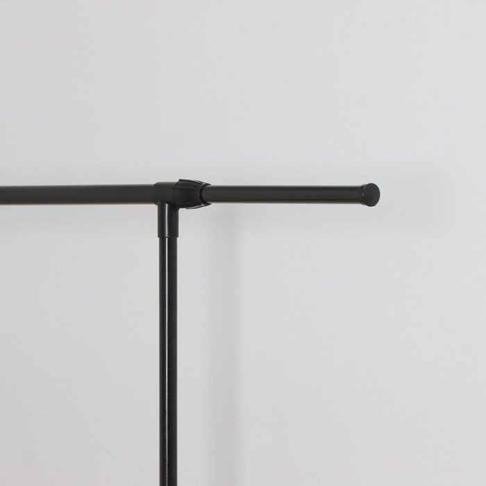 Вешалка - стойка напольная для одежды LaDо́m, с полкой для обуви, 90(150)&times;42&times;90(150) см, цвет чёрный