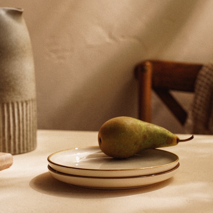 Набор тарелок фарфоровых SL Home &laquo;Леггеро&raquo;, d=20,3 см, цвет бежевый