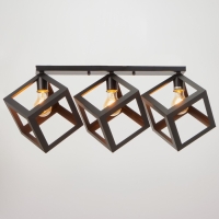 Светильник "Куб" 3хE27 40Вт черный 78х22х30 см BayerLux Светильник "Куб" 3хE27 40Вт черный 78х22х30 см BayerLux