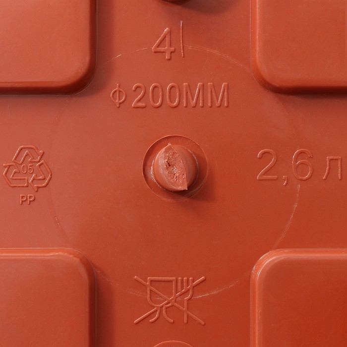 Горшок для цветов с поддоном &laquo;Сильвер ЭКО&raquo;, 2.6 л, d=20 см, цвет терракотовый