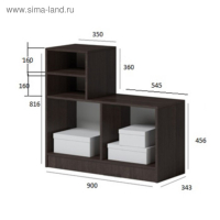 Комод-обувница Энтер, 900х343х816, Дуб сонома/Белый