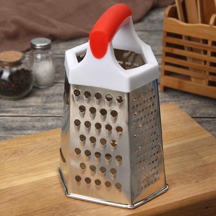 Тёрка шестигранная Доляна &laquo;Помощник&raquo;, 10&times;12&times;20 см, цвет МИКС