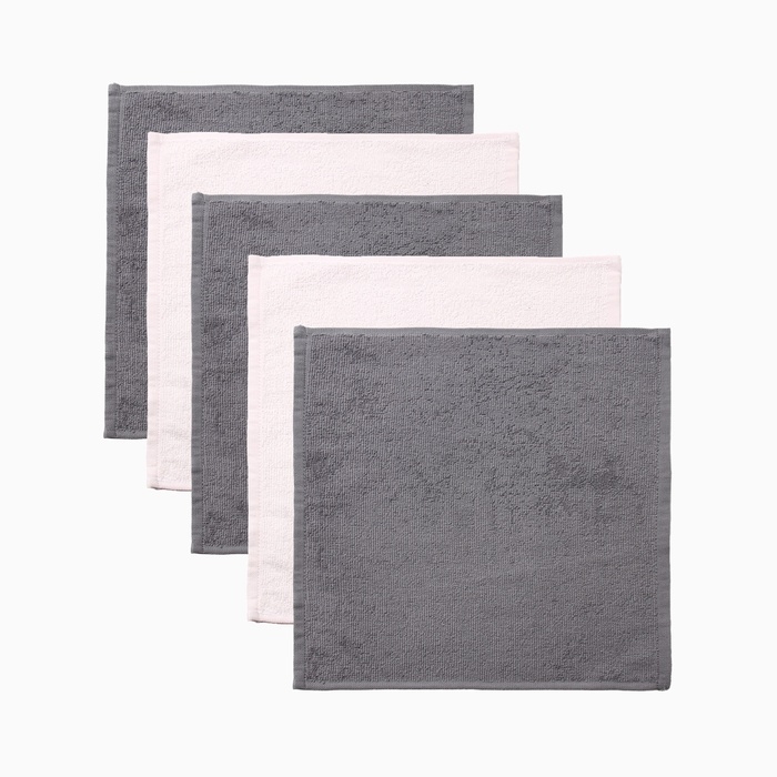 Набор махровых полотенец Этель Набор махровых полотенец Этель "Змея в цветах" 30х30 см -5шт, 100% хл, 340гр/м2