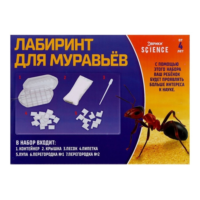 Набор для опытов «Лабиринт для муравьёв» Набор для опытов «Лабиринт для муравьёв»