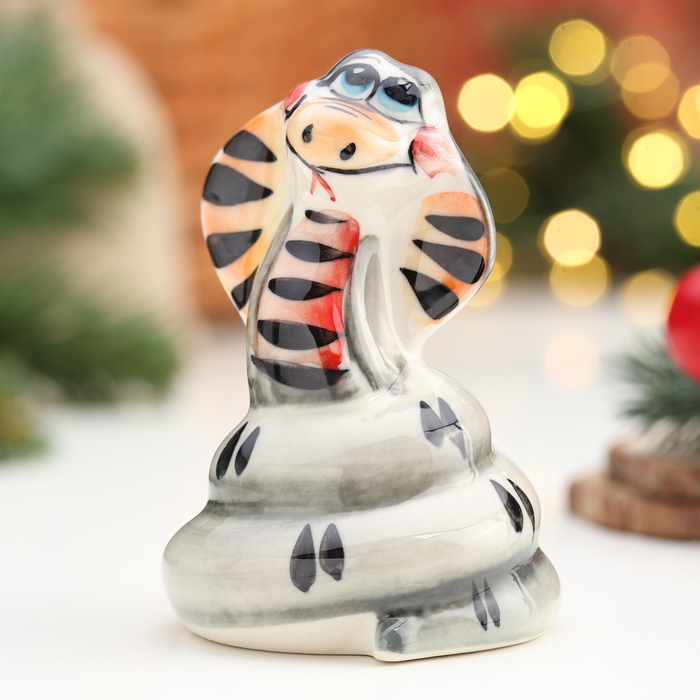 Сувенир &laquo;Змея Милена&raquo;, гжель, цвет, 10х6.5 см