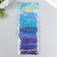 Бисер круглый 6/0 "Оттенки синего" 7 цветов х 15 гр Бисер круглый 6/0 "Оттенки синего" 7 цветов х 15 гр