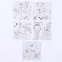 Ёлочные шары под раскраску на новый год &laquo;Загадай желание&raquo;, 6 шт, d = 5,5 см, новогодний набор для творчества