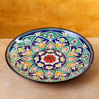 Ляган Риштанская Керамика "Цветы", 32 см, синий Ляган Риштанская Керамика "Цветы", 32 см, синий