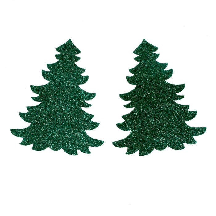 Декор &laquo;Ёлочка&raquo; на клеевой основе , набор 2 шт.