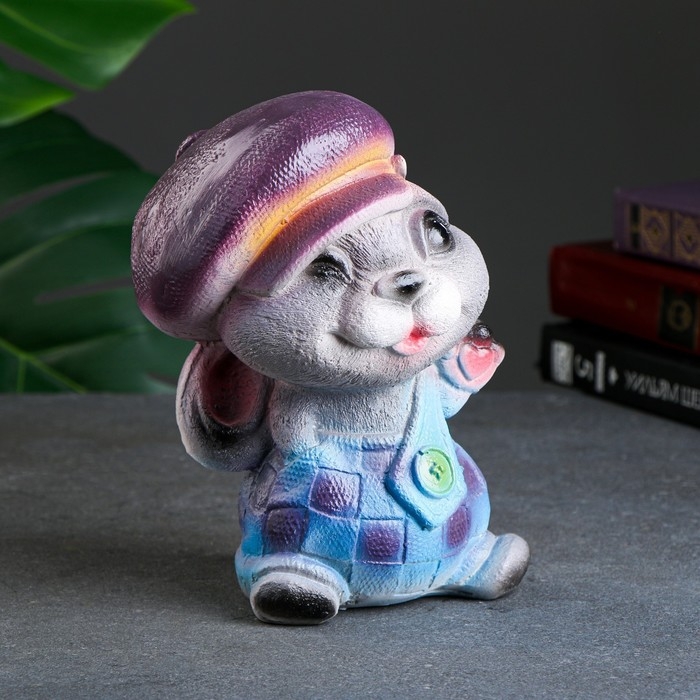 Копилка "Зайка в кепке" 12х15х18см