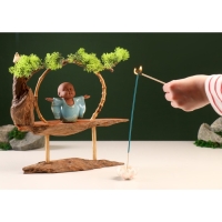 Сувенир дерево, фарфор "Маленький Будда в голубом" с подставкой для благовонии 35х35х9,5 см Сувенир дерево, фарфор "Маленький Будда в голубом" с подставкой для благовонии 35х35х9,5 см