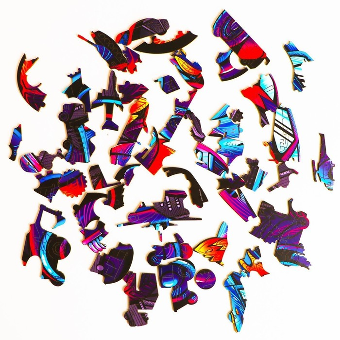 Пазл деревянный фигурный «Огненная гонка», 63 элементов Пазл деревянный фигурный «Огненная гонка», 63 элементов