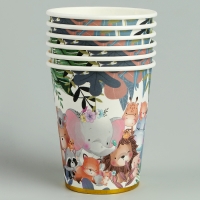 Стаканы бумажные «Зверята» с тиснением, 6 шт Стаканы бумажные «Зверята» с тиснением, 6 шт