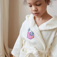 Халат махровый детский "Единорог", р-р 28, цв.молочный 340 г/м2 хл.100% с AIRO Халат махровый детский "Единорог", р-р 28, цв.молочный 340 г/м2 хл.100% с AIRO