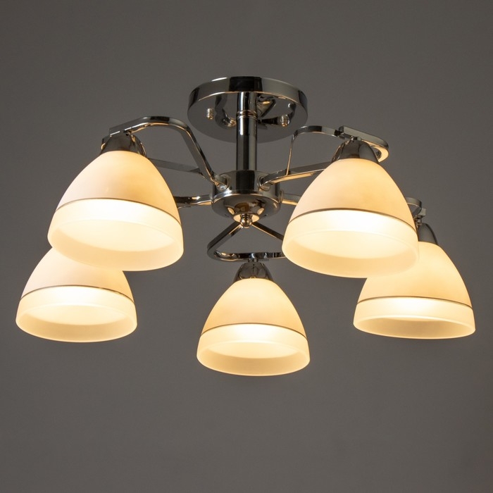 Люстра "Флёр" 5хЕ27 40Вт хром 57х57х25 см BayerLux