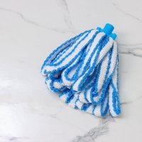 Насадка для швабры верёвочная Доляна, микрофибра 28&times;7&times;7 см,цвет белый, голубой