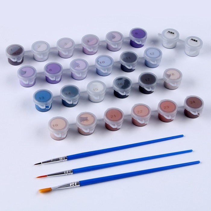 Картина по номерам на холсте с подрамником Картина по номерам на холсте с подрамником "Девушка в фиолетовом платье" 40*50 см