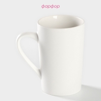 Кружка фарфоровая Доляна «Цветение любви», 380 мл, цвет белый Кружка фарфоровая Доляна «Цветение любви», 380 мл, цвет белый