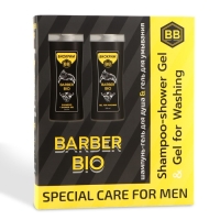 Подарочный набор косметики мужской Barber - BIO: шампунь-гель для душа,250 мл+гель, 250 мл Подарочный набор косметики мужской Barber - BIO: шампунь-гель для душа,250 мл+гель, 250 мл