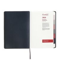 Ежедневник датир 2025г А5 176л ESCALADA, тв обл, иск кожа, бл тис,ляс,кр бл 70г/м2,синий Ежедневник датир 2025г А5 176л ESCALADA, тв обл, иск кожа, бл тис,ляс,кр бл 70г/м2,синий