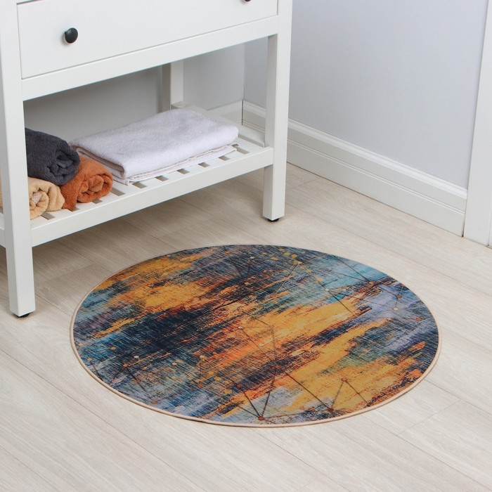 Коврик для дома Доляна &laquo;Луара&raquo;, цвет жёлтый, окантовка МИКС