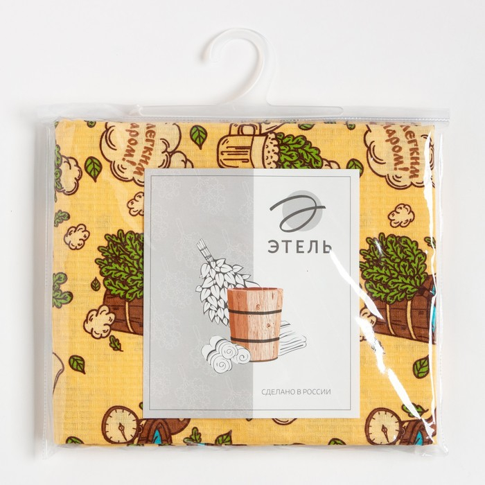 Полотенце для бани Полотенце для бани "С легким паром" 80х 150 см, хлопок вафельное полотно