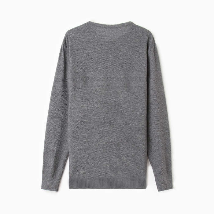 Джемпер мужской, цвет тёмно-серый, размер 48