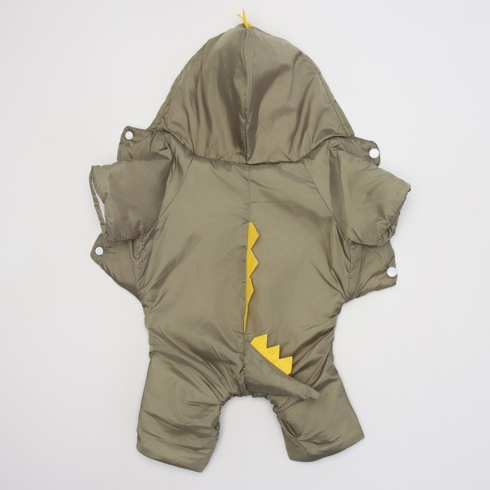 Комбинезон с подкладом "Дракоша", размер L (ДС 35, ОГ 45 см, вес 8-10 кг), хаки