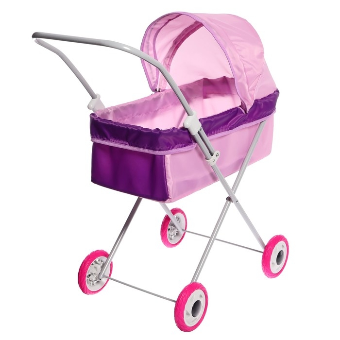 Коляска кукольная №1, цвет сиреневый Коляска кукольная №1, цвет сиреневый