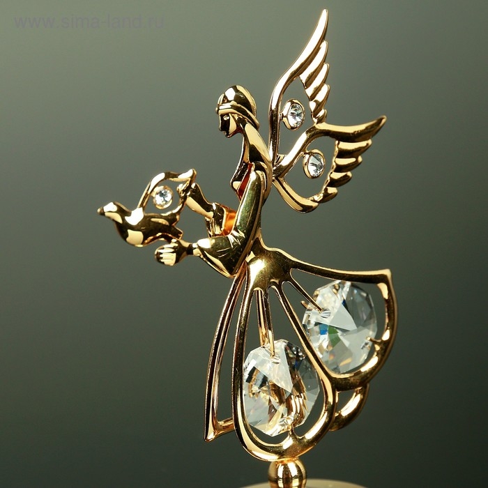 Сувенир &laquo;Ангел с голубем&raquo;, 3&times;5&times;7.5 см, с кристаллами