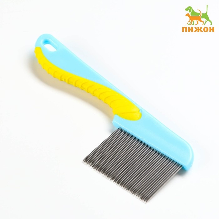 Расческа для шерсти с длинными зубцами и эргономичной ручкой, 15 см, микс цветов Расческа для шерсти с длинными зубцами и эргономичной ручкой, 15 см, микс цветов