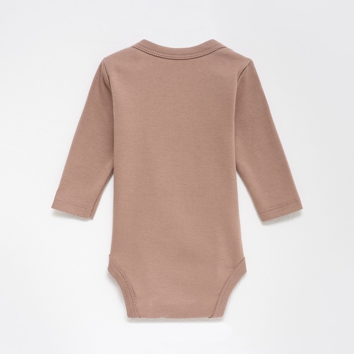 Боди с дл. рукавом Крошка Я Fun, рост 62-68 см, бежевый