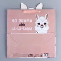 Пакет подарочный, упаковка, &laquo;Лама&raquo;, 30 х 30 х 15 см