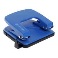 Дырокол металлический 25 листов, Attomex, форматная линейка, синий