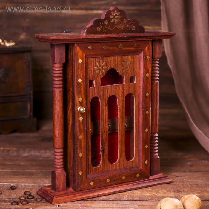 Ключница "Замок" дерево 29х22х6,5 см