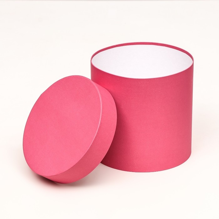 Шляпная коробка, розовая, 18 х 18 см