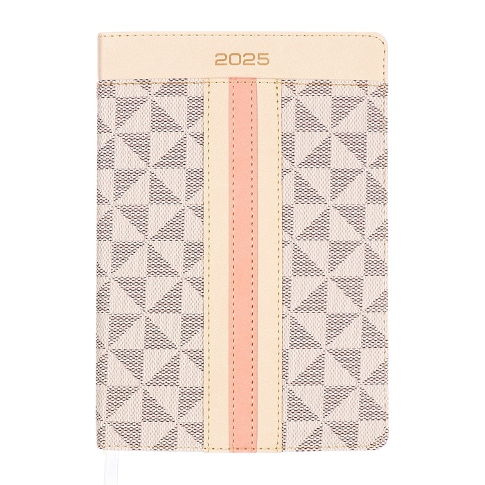 Ежедневник датированный 2025 года A5 168 листов, deVENTE. Expert, интегральная обложка кожзам, карман, перфорация, ляссе, кремовый блок 70 г/м2, серый