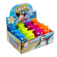 Мяч детский резиновый ёжка световой &laquo;Пингвинчик&raquo;, цвета МИКС , в шоубоксе