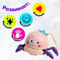 Заводная игрушка «Крабик», водоплавающая, цвета МИКС Заводная игрушка «Крабик», водоплавающая, цвета МИКС