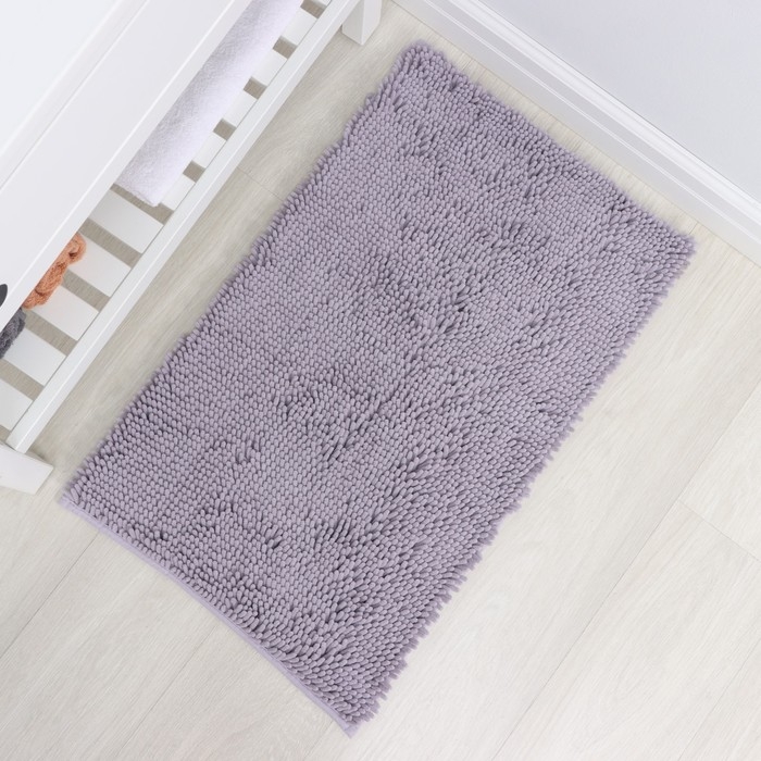 Коврик для дома LaDо́m, букли, ворс 2,5 см, плотность 1400 г, 50×80 см, цвет сиреневый Коврик для дома LaDо́m, букли, ворс 2,5 см, плотность 1400 г, 50×80 см, цвет сиреневый