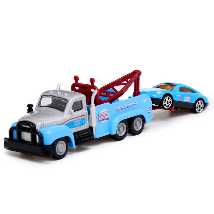 Грузовик металлический «Эвакуатор», с машинкой, цвет МИКС Грузовик металлический «Эвакуатор», с машинкой, цвет МИКС