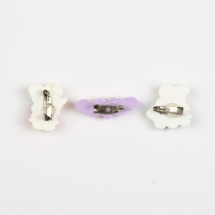 Набор пластиковых значков Набор пластиковых значков "Ты милашка", 3 шт, 2,3 х 2,2 см